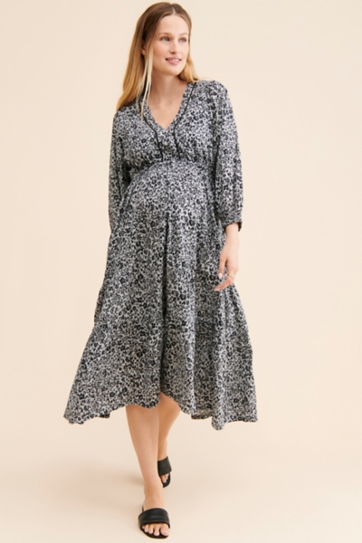 knee length dresses for ladies Baltic Born Womens Agatha Maxi Dress | Dusty Mauve main image 1