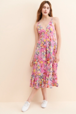 Strappy Fruit Midi Dress