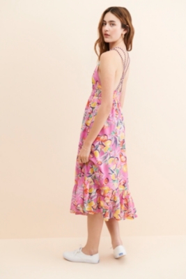 Strappy Fruit Midi Dress
