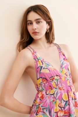 Strappy Fruit Midi Dress