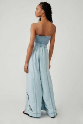 Free people embroidered jumpsuit on sale