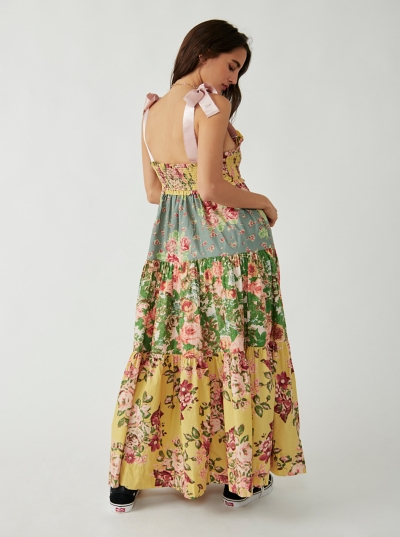 knee length dresses for ladies Celena Maxi Dress Blue Burnout main image 0