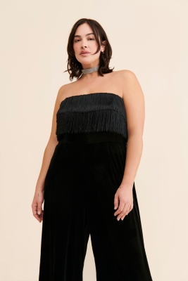 Velvet Fringe Jumpsuit Nuuly