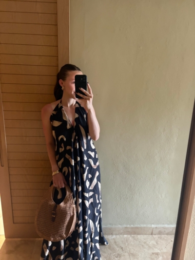 Halter Check Maxi Dress | Nuuly