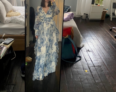 Long Sleeve Chiffon Dress | Nuuly