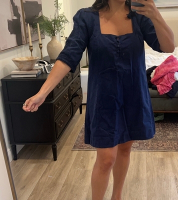 knee length dresses for ladies Free People Women's Bali Hazel Hearts Minidress - Blue main image 1