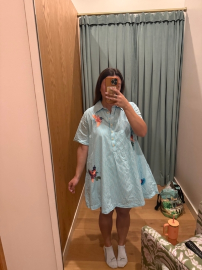 the pollie short sleeve swing tunic mini dress embroidered edition The Pollie Short-Sleeve Swing Tunic Mini Dress: Em