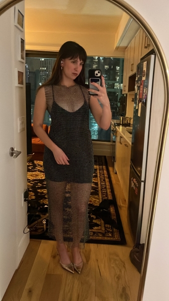 Rere Sheer Diamante Midi Dress | Nuuly