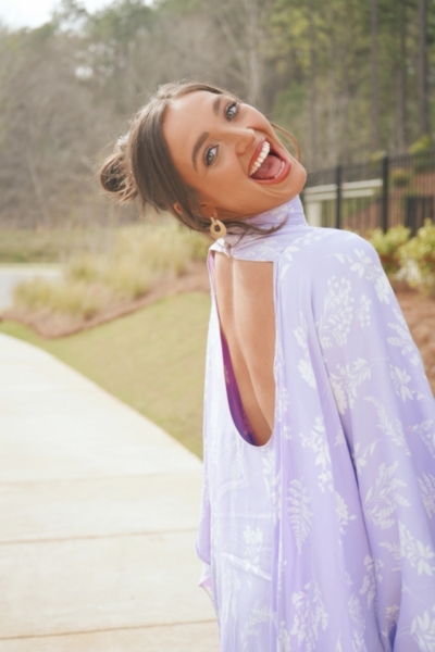 backless long sleeve dress mini Women's backless bell sleeve loose Beach vacation dress