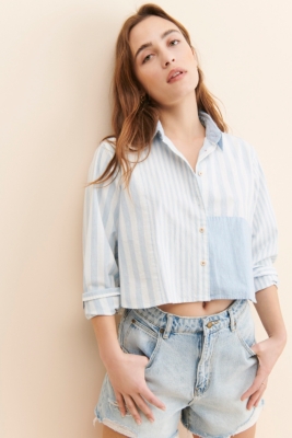 Stripe Mix Boxy Shirt | Nuuly