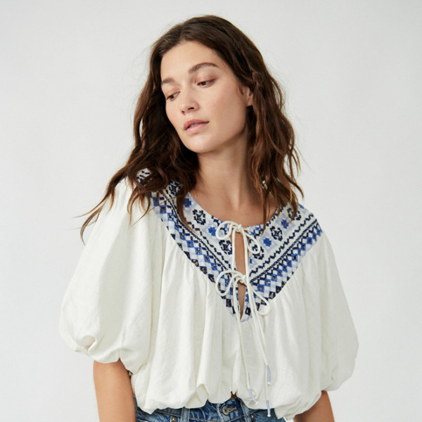 Joni Embroidered Top | Nuuly Rent