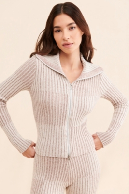 Sweater Check Zip Cardigan | Nuuly