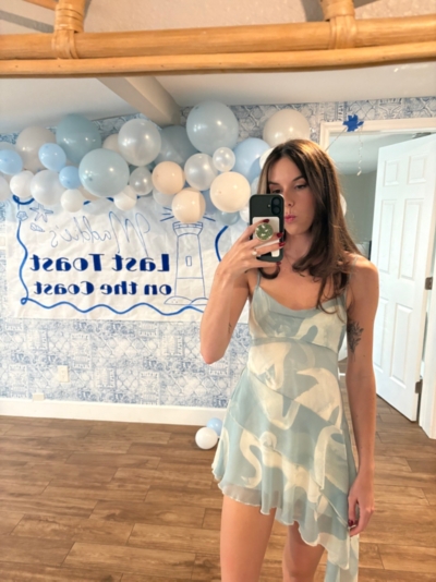 Angie Chiffon Asymmetrical Mini Dress | Nuuly