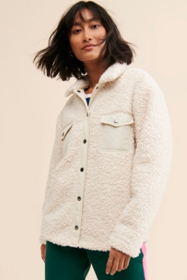 Sherpa Relaxed Shirt Jacket | Nuuly