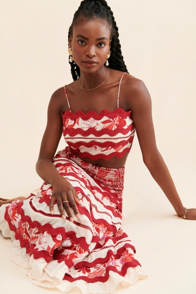 Tiles Printed Midi Skirt | Nuuly