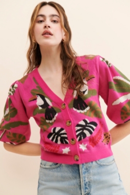 タグ付きルミニョン♥feather ribbon op+cardigan Leopard Forest Cardigan | Nuuly