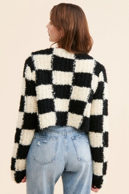 Textured Check Cardigan | Nuuly
