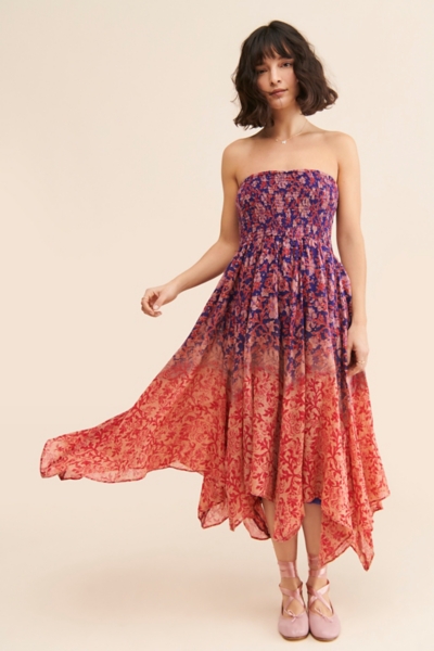 chinese dress ladies Convertible Floral Maxi Skirt/Dress M / Golden Floral main image 1