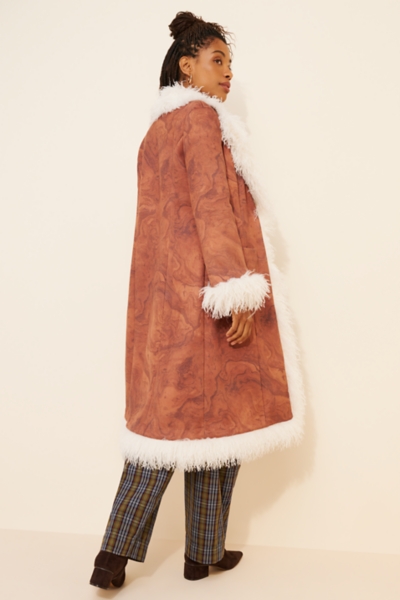 Faux Fur Trimmed Coat | Nuuly