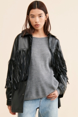 Wild West Vegan Leather Fringe Jacket