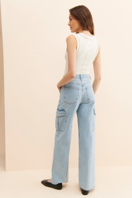 Minka denim cargo pants in blue - Agolde | Mytheresa