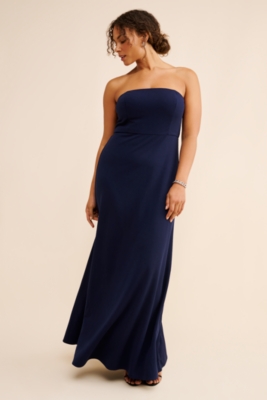 Everly Strapless Crepe Gown