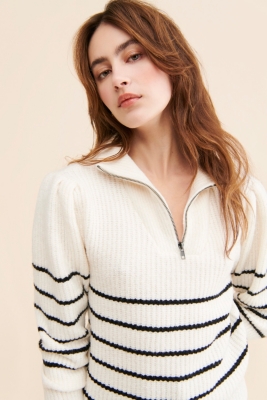 Mabel Mossy Quarter Zip Sweater | Nuuly