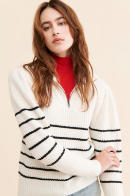 Mabel Mossy Quarter Zip Sweater | Nuuly