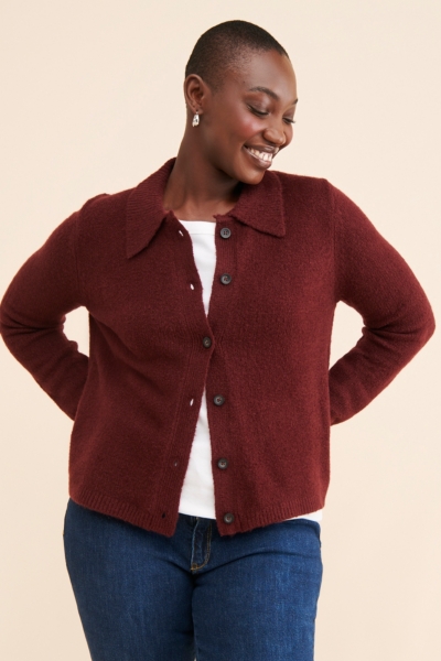 Colette Collared Knit Cardigan | Nuuly