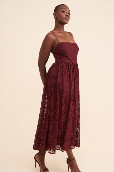 louna open back midi dress Louna Open Back Midi Dress