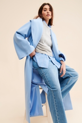 Oversized collar coat sale
