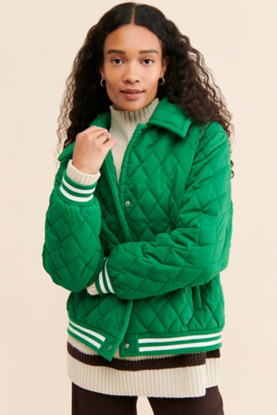 Alex Quilted Varsity Bomber | Nuuly