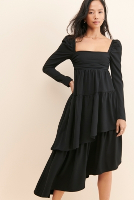 Puff Sleeve Asymmetrical Dress Nuuly