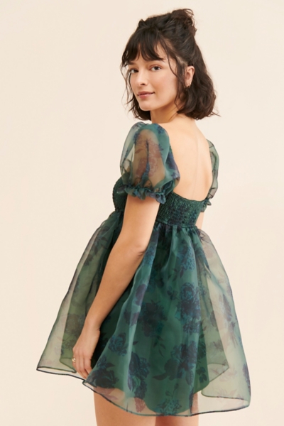 puff sleeve organza mini dress Soft Organza Mini Puff Dress | Short Prom Dresses | Puff Sleeve Dress |  Puffy Dress | Cocktail Mini Sheer Dress | Available in Any Colour