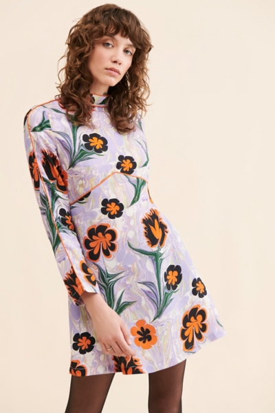 high neck mini dress Patou Pair the look with strappy wrap around heels. Lyons High Halter Neck Mini