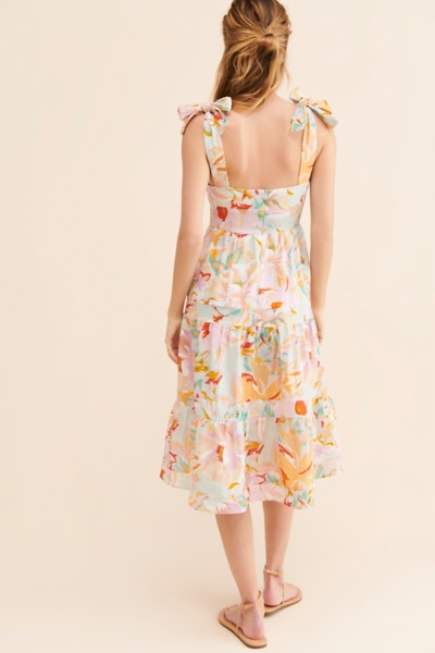 tie strap linen dress Tie strap linen dress CETARA