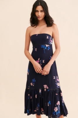 【Loulouseoul】24fw Rosy Balloon Shirring Midi Dress Rosie Posie Midi Dress | Nuuly
