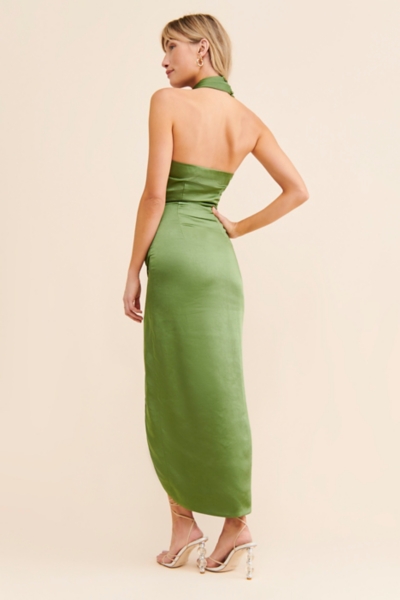 maxi dress with halter neck Halter Neck Sleeveless Maxi Dress