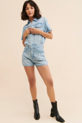 Weightless Denim Romper | Nuuly