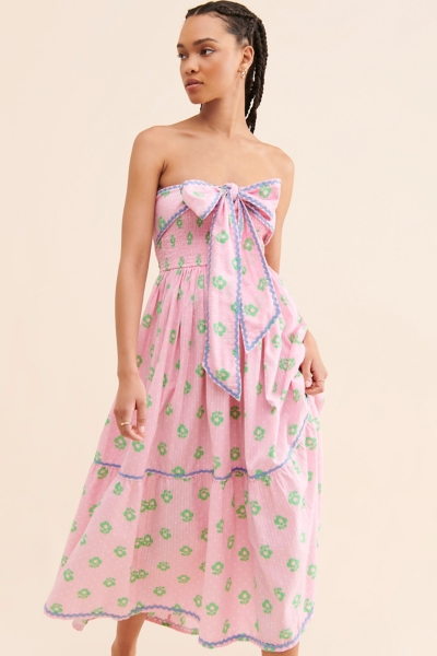 Pia Bow Midi Dress | Nuuly