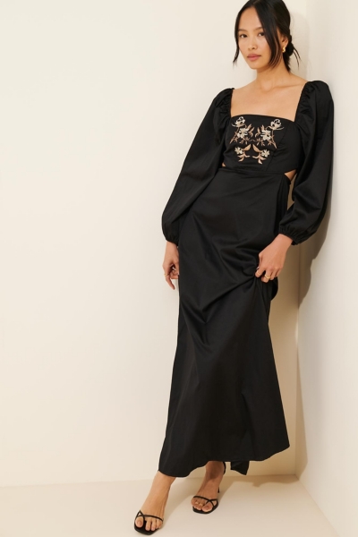 green emerald velvet dress Kiyonna Plus Size Wildflower Embroidered Dress – MOTHER OF