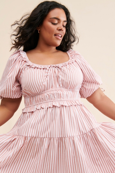 Brielle Striped Midi Dress | Nuuly