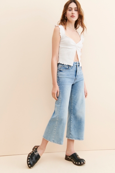 Good Waist Palazzo Crop Jeans | Nuuly