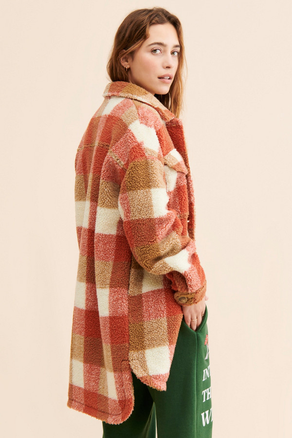 Sherpa Plaid Shirt Jacket | Nuuly Sherpa Plaid Shirt Jacket | Nuuly