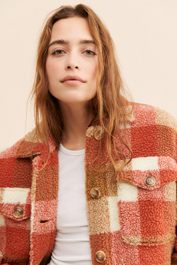 Sherpa Plaid Shirt Jacket | Nuuly Sherpa Plaid Shirt Jacket | Nuuly