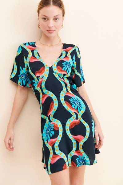 slim fit dress slacks Short Silk Tulip Dress Sparks - Stylish & Elegant