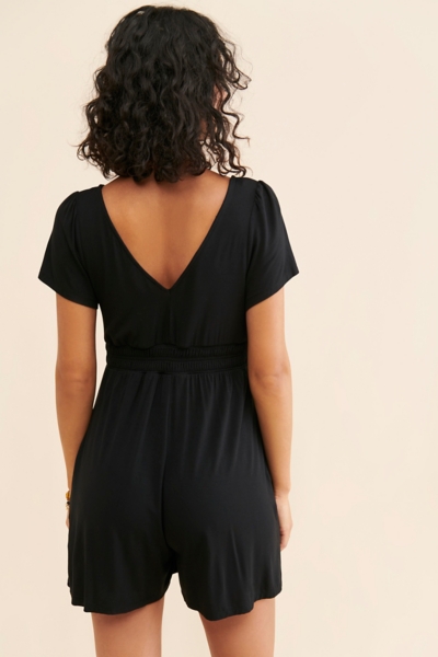 Maternity V-Neck Romper | Nuuly
