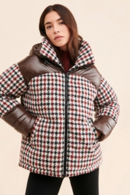 Moncler nil hot sale houndstooth puffer jacket