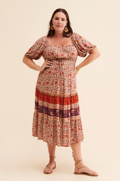 midi tencel dress Delaney Dolman Short Sleeve Tencel Midi Dress