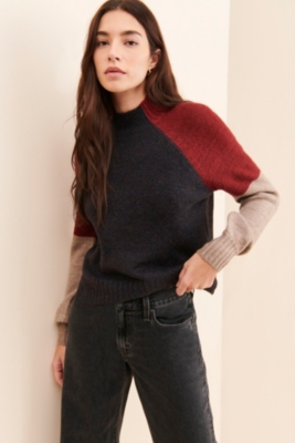 Colorblock Mock Neck Pullover | Nuuly